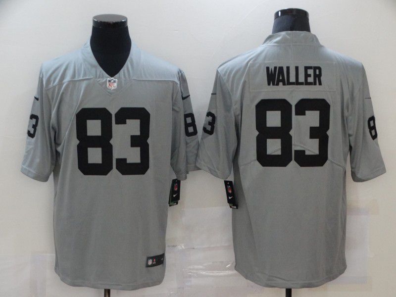 Men Oakland Raiders 83 Waller Grey Nike Vapor Untouchable Limited 2020 NFL Nike Jerseys
